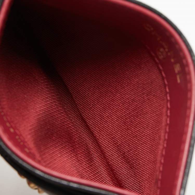 Pre Owned Chanel Black Quilted Leather Chanel 19 Card Holder
