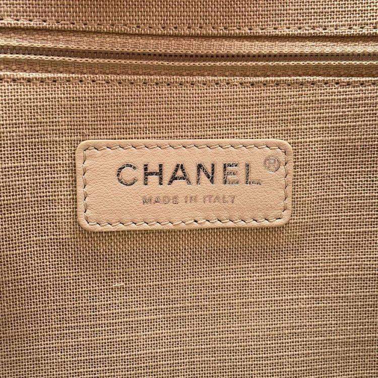 Pre Owned Chanel Pink Canvas Deauville Small Tote Bag