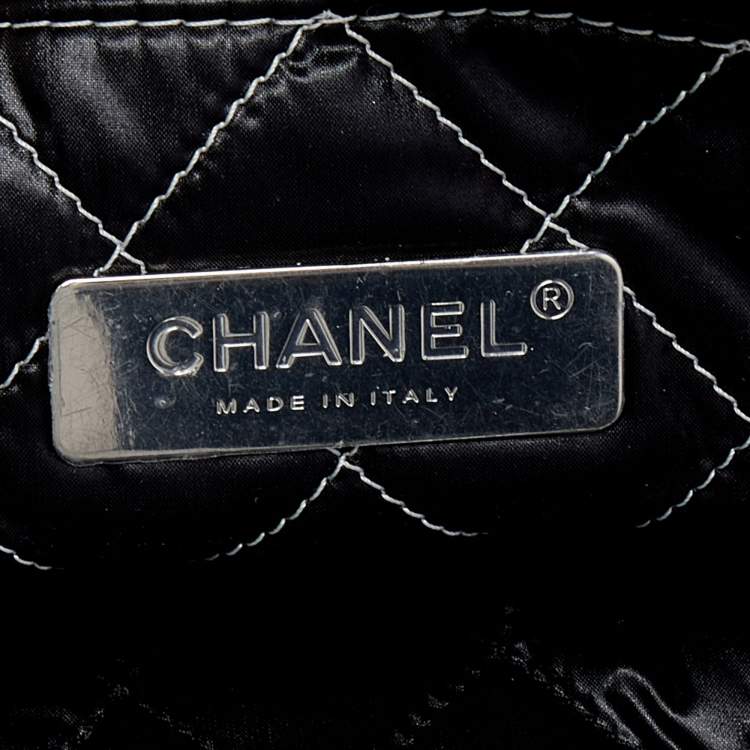 Pre Owned Chanel Off White Shearling and Tweed Coco Belt Bag