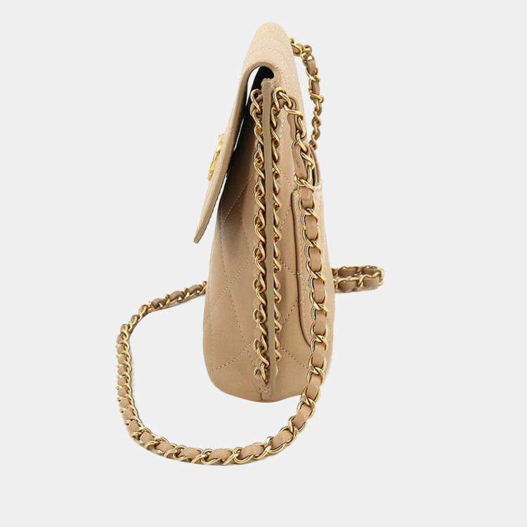 Chanel Small Pearl Chain CC Hobo Bag