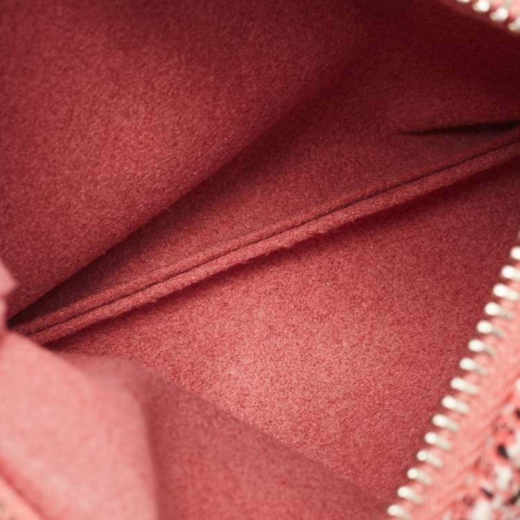 Pre Owned Chanel Pink Leather Eyelet Waist Bag