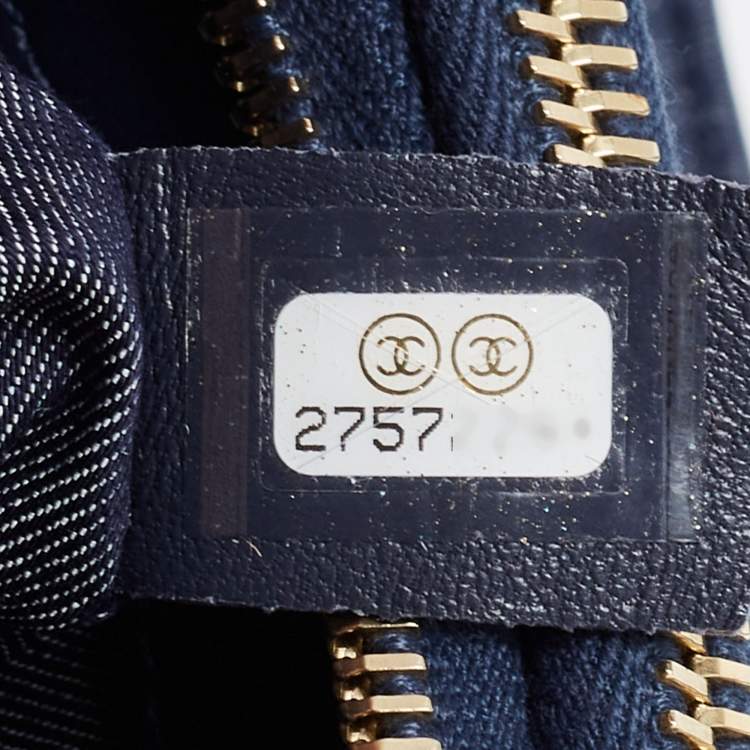 Pre Owned Chanel Blue Leather CC Mania Waist Bag