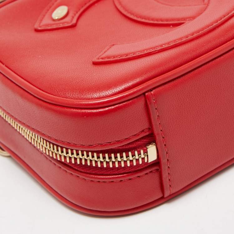 Pre Owned Chanel Red Leather CC Mania Waist Bag