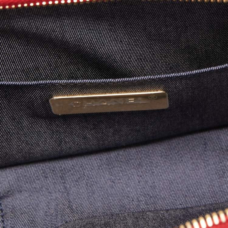 Pre Owned Chanel Red Leather CC Mania Waist Bag