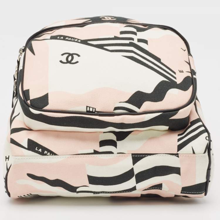 Pre Owned Chanel Multicolor  La Pausa Print Canvas Backpack