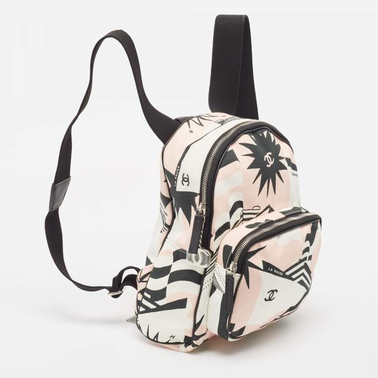 Pre Owned Chanel Multicolor  La Pausa Print Canvas Backpack