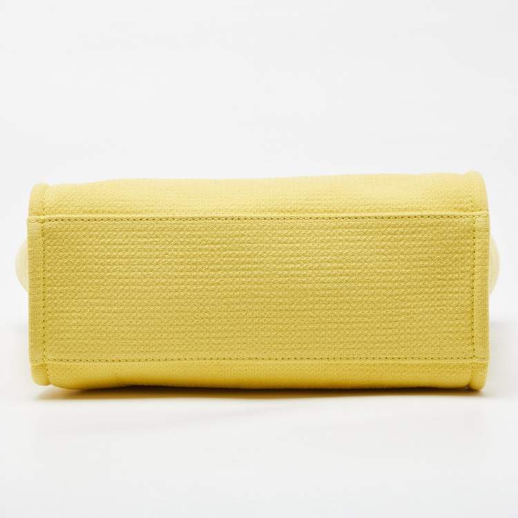 Pre Owned Chanel Yellow Canvas and Leather Small Deauville Shopper Tote