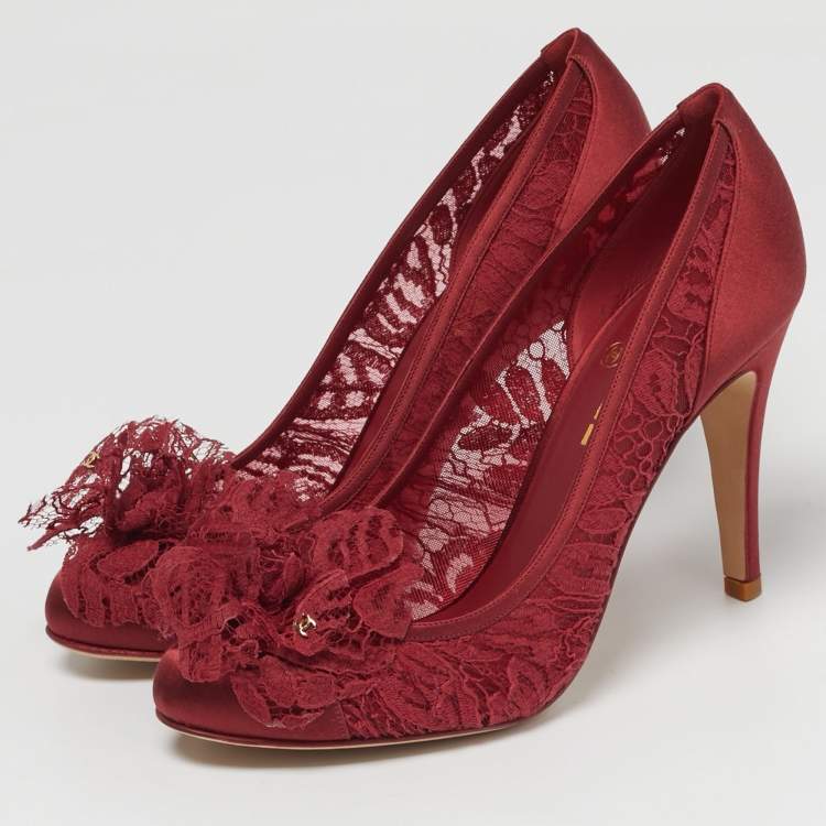 Pre Owned حذاء كعب عالي شانيل سي سي كاميليا جلد أسود مقدمة مفتوحة مقاس 40