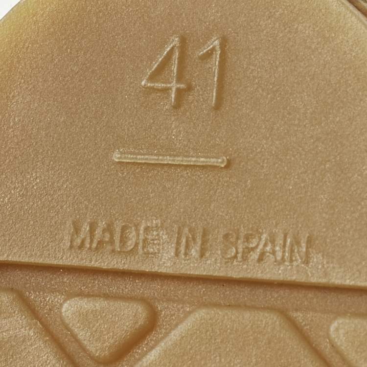 Pre Owned Chanel CC Interlocking Size 41 Black Patent and Fabric Pearls Espadrille Flats