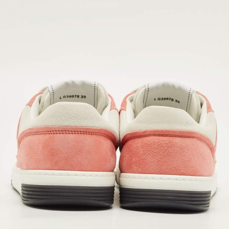 Pre Owned Chanel CC Size 39 Two Tone Suede Low Top Sneakers