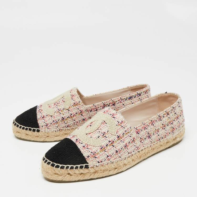CHANEL, Shoes, Authentic Chanel Tweed And Velvet Espadrilles