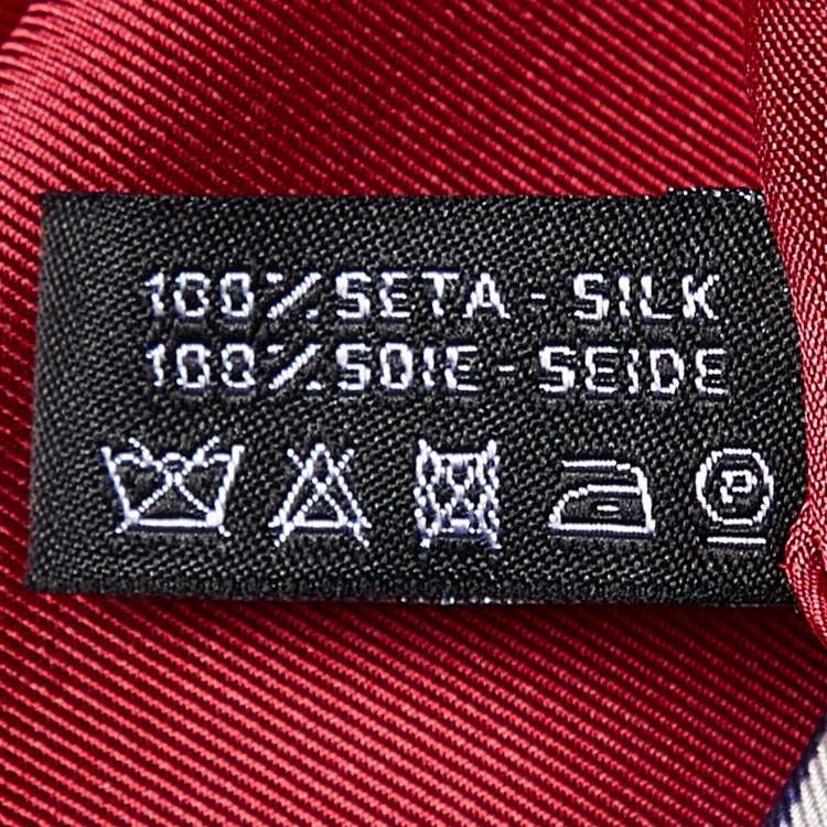 Pre Owned Chanel Red Chanel Cruise Print Silk Square Scarf