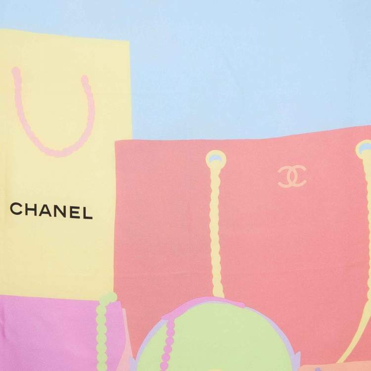 Pre Owned Chanel Multicolor Bags Print Silk Square Scarf