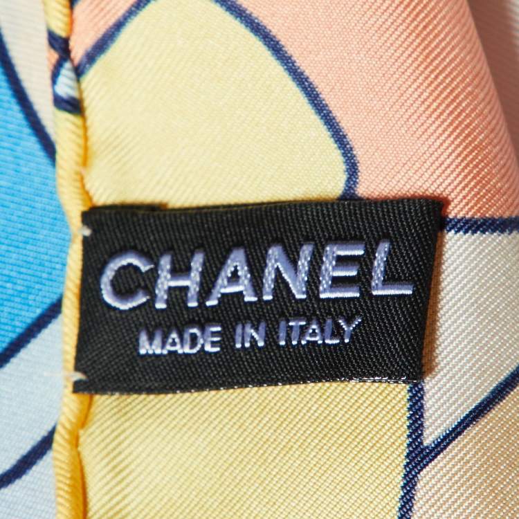 Pre Owned Chanel Multicolor CC Umbrella Print Silk Square Scarf