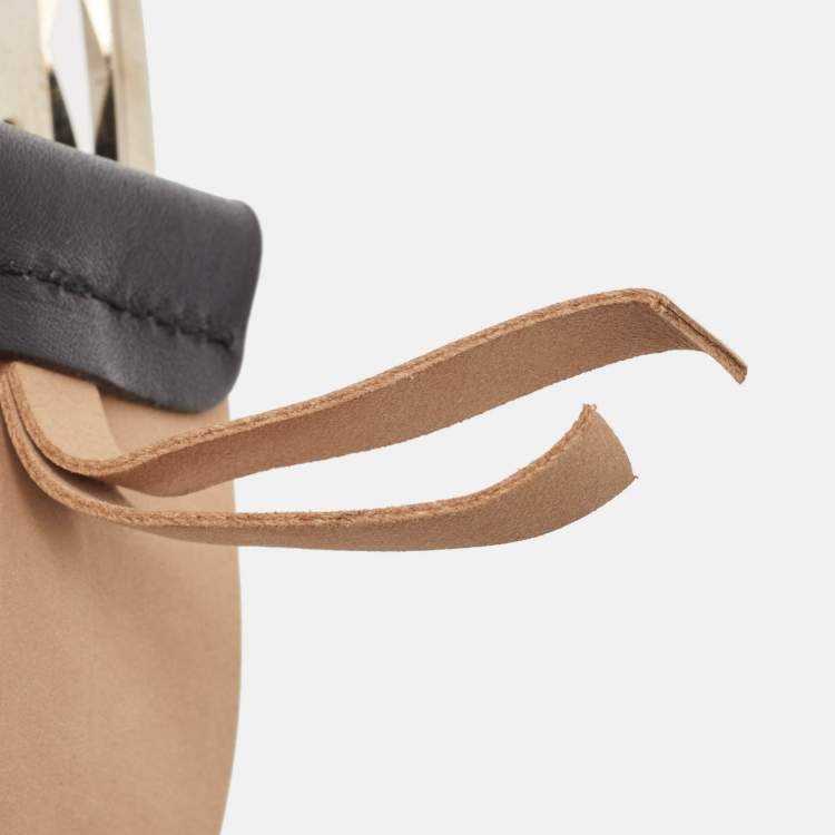 Pre Owned Chanel Black Leather CC Oval Logo Buckle Belt 90CM