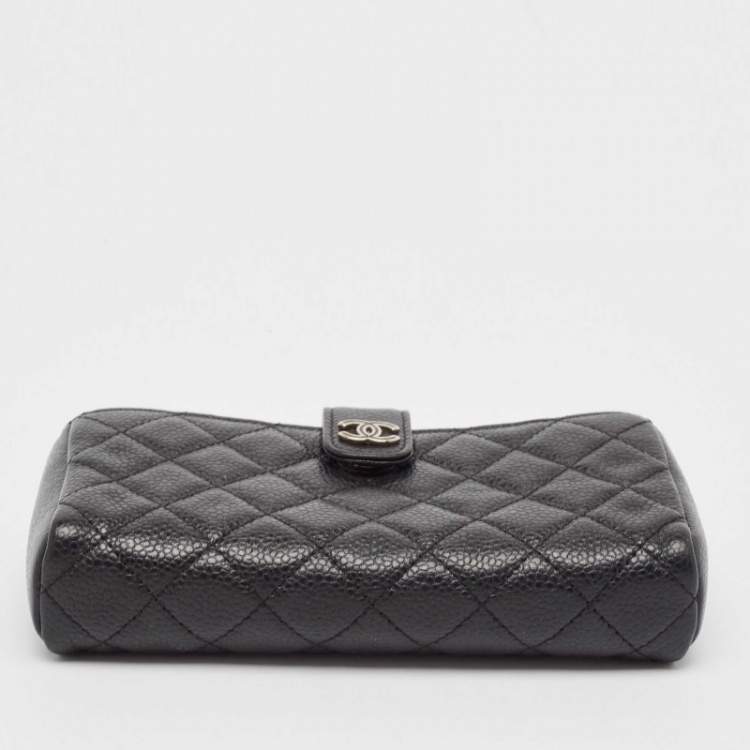 Pre Owned Chanel Red Quilted Leather CC Phone Holder Pouch