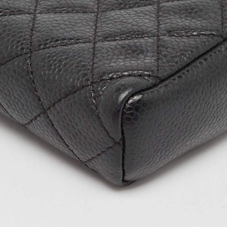Pre Owned Chanel Red Quilted Leather CC Phone Holder Pouch