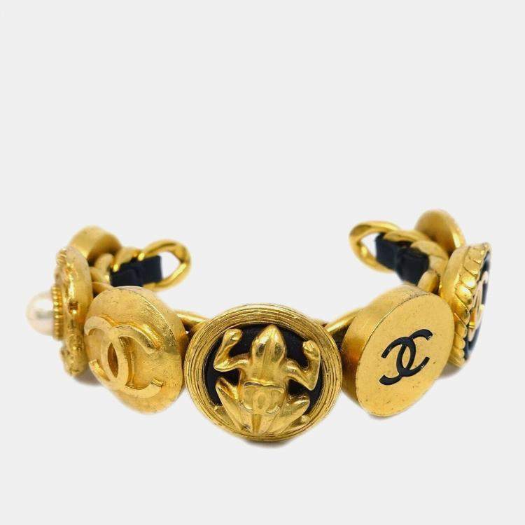 Chanel Artificial Pearl Gold Bracelet