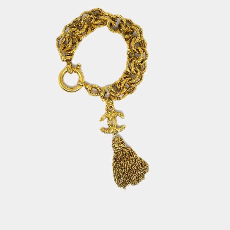 Chanel Gold Fringe Bracelet