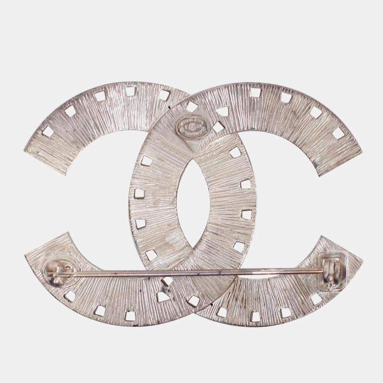 Pre Owned Chanel CC Rhinestone Brooch