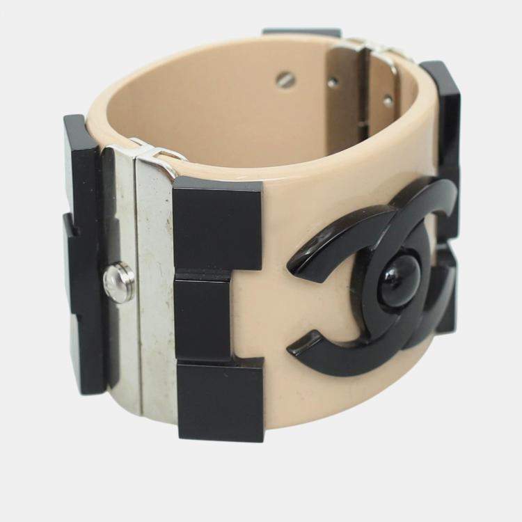 Pre Owned Chanel CC Boy Brick Cuff Bracelet