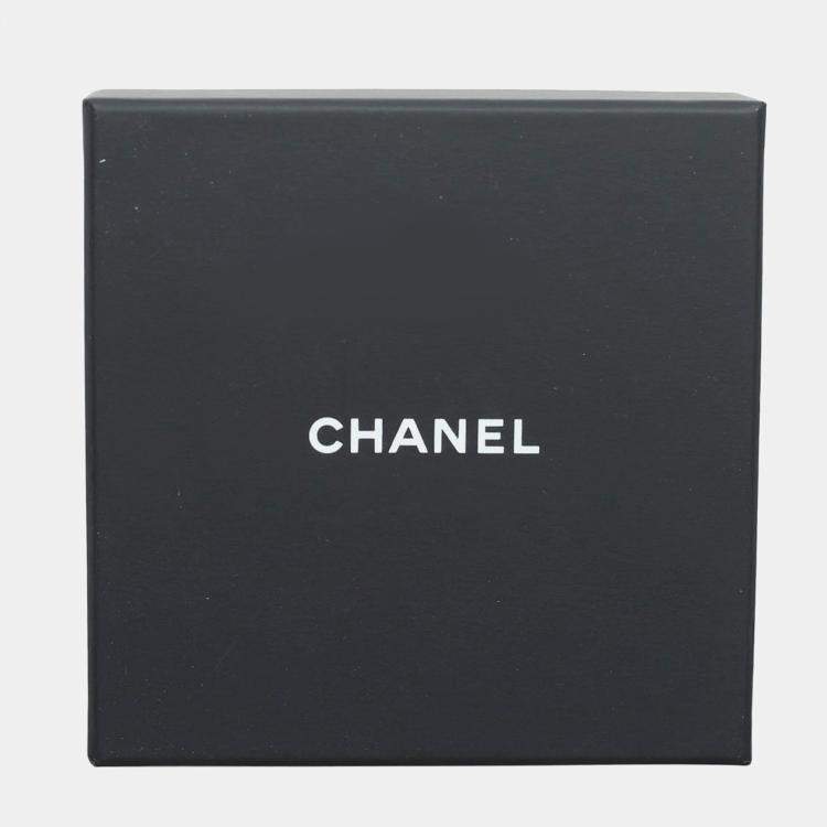 Pre Owned Chanel Logo Crystal Hairclip
