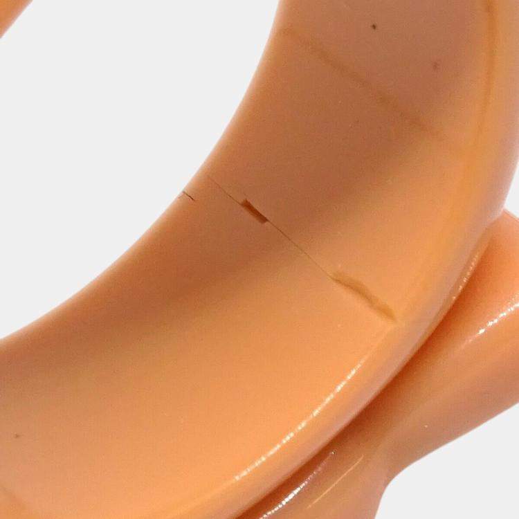 Pre Owned Chanel Orange Rhinestone Ring EU 53