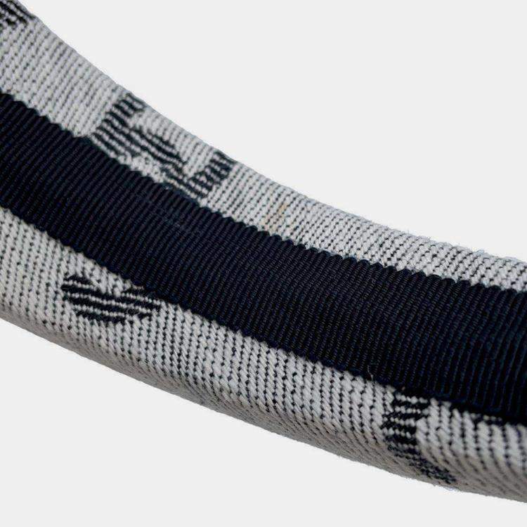 Pre Owned Chanel Gray Cotton CC Headband