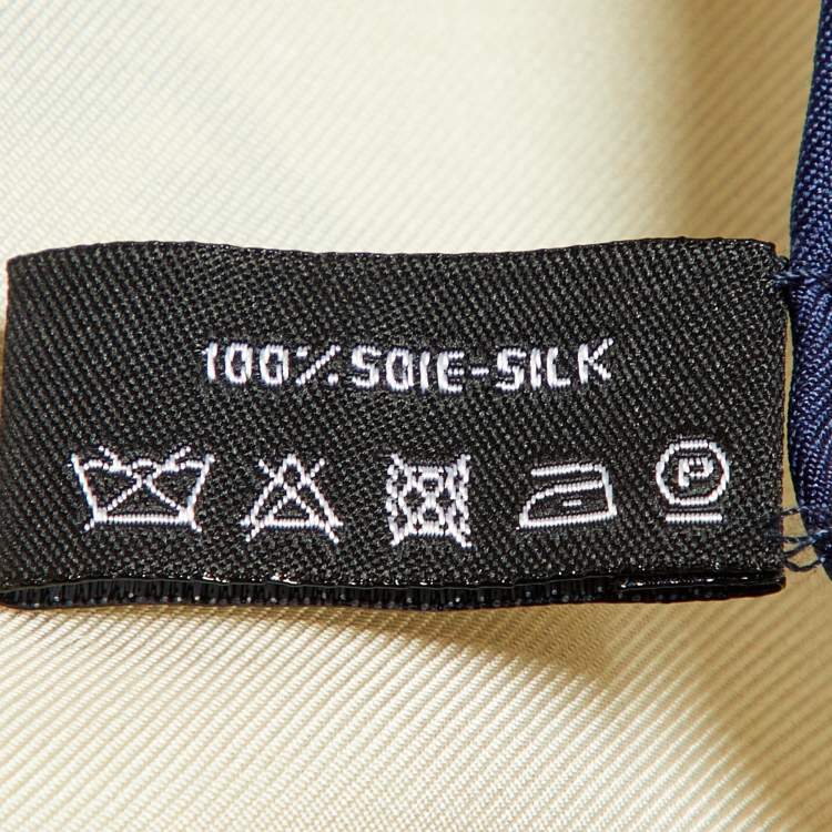 Pre Owned Chanel  CC Off White Grey Silk  Scarf