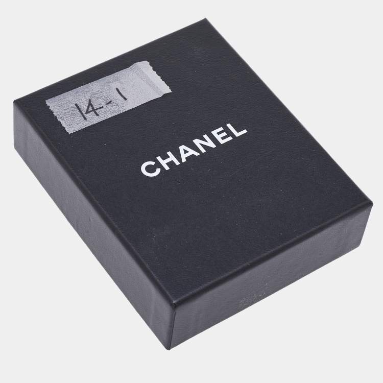Pre Owned Chanel CC Faux Pearl Gold Tone Clip On Earrings