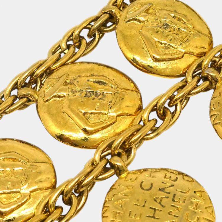 Pre Owned Chanel Gold Plated Chain Necklace 