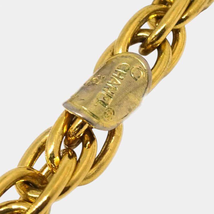 Pre Owned Chanel Gold Plated Chain Necklace 