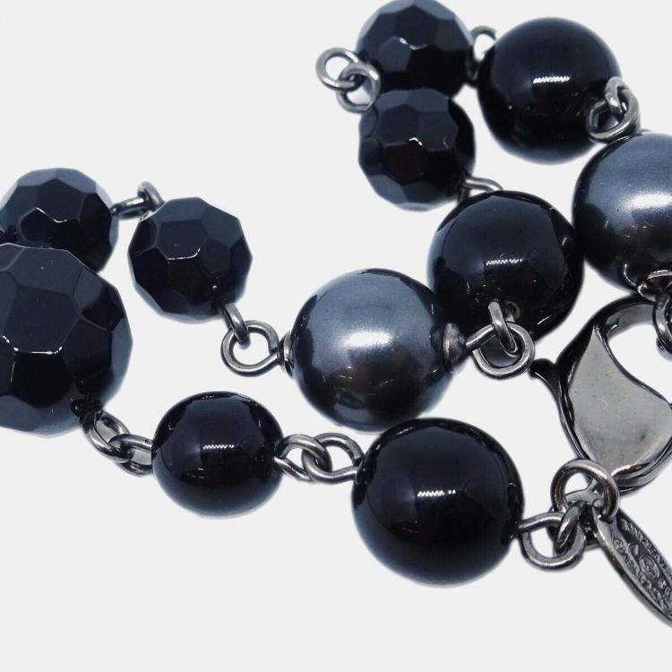 Pre Owned Chanel Black Artificial Pearl Bracelet 