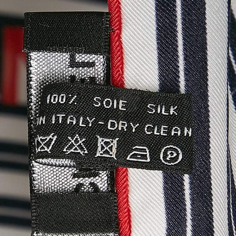 Pre Owned Chanel Blue Printed Silk Scarf 