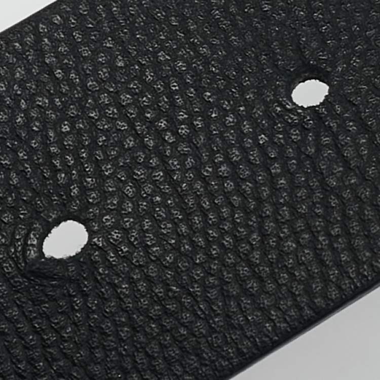 Pre Owned Chanel Black Leather CC Buckle Belt 75CM