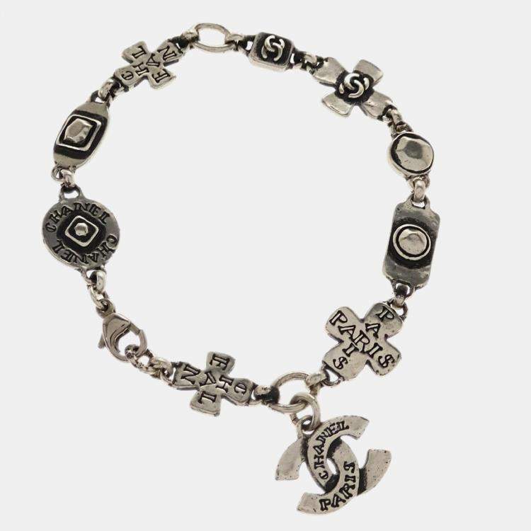 Pre Owned Chanel Silver Chain Bracelet