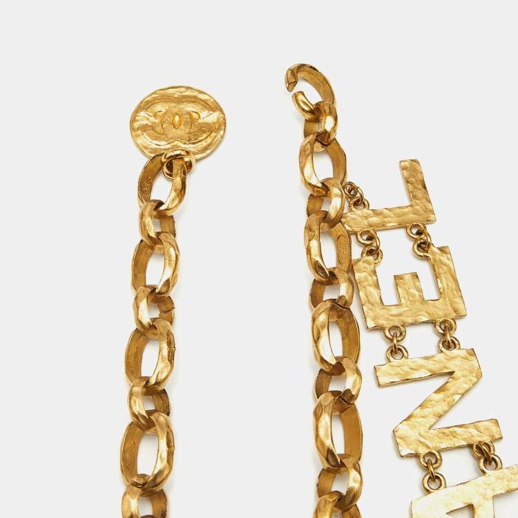 Pre Owned Chanel Gold Tone Chain Link Belt