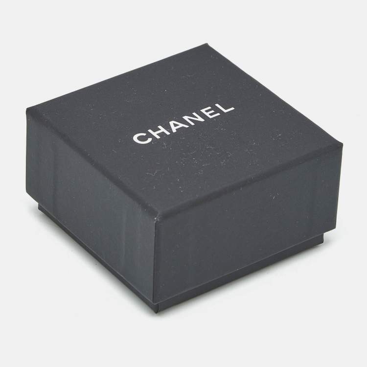 Pre Owned Chanel CC Crystals Gold Tone Pin Brooch