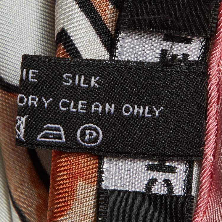 Pre Owned Chanel Multicolor CC Chain Link Print Silk Square Scarf