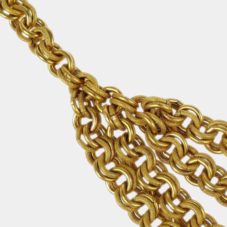 Pre Owned Chanel  Medallion Gold Small Chain Belt