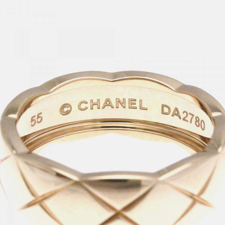 Pre Owned Chanel Coco Crush Ring Medium Size Pink Gold 18K Ring