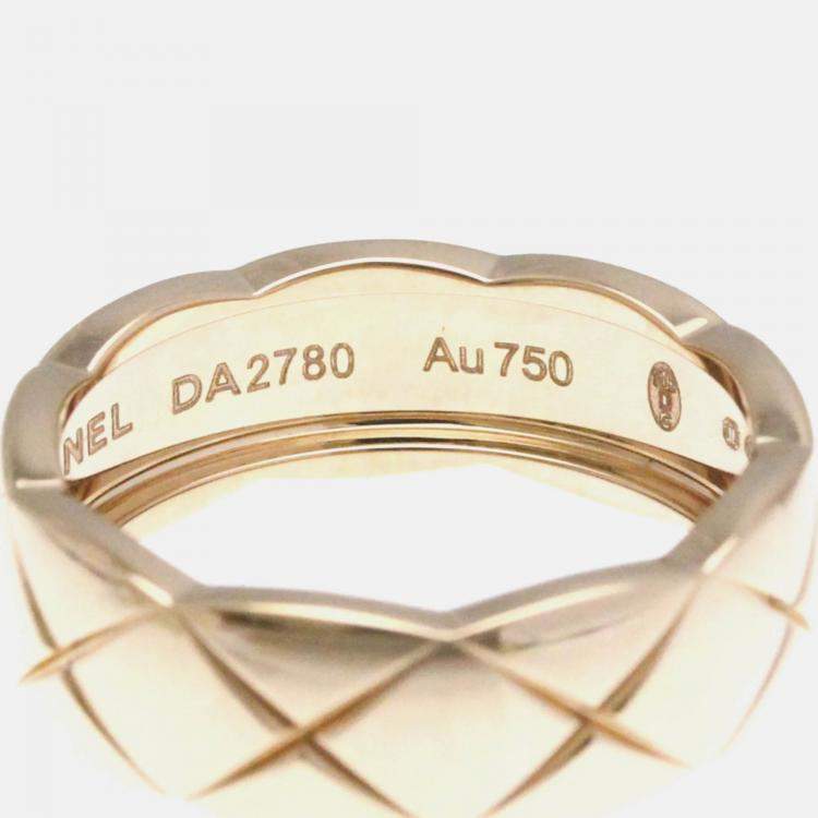 Pre Owned Chanel Coco Crush Ring Medium Size Pink Gold 18K Ring