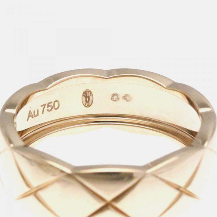 Pre Owned Chanel Coco Crush Ring Medium Size Pink Gold 18K Ring