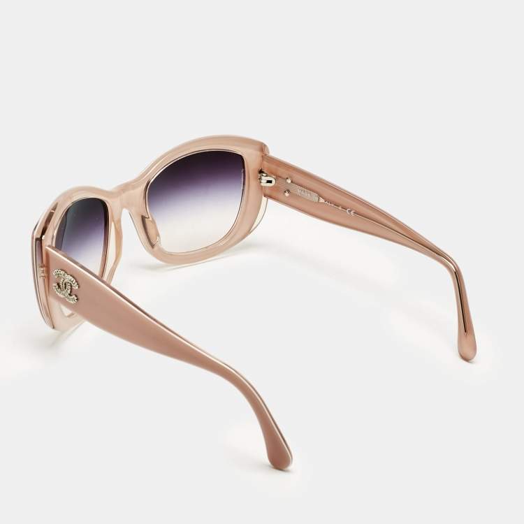 Pre Owned Chanel Pink/Blue Gradient 5239 Square Sunglasses