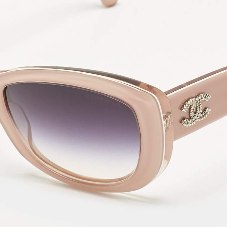 Pre Owned Chanel Pink/Blue Gradient 5239 Square Sunglasses