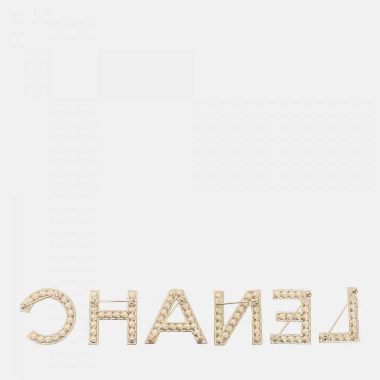 Pre Owned Chanel Runway Letter Brooch Set