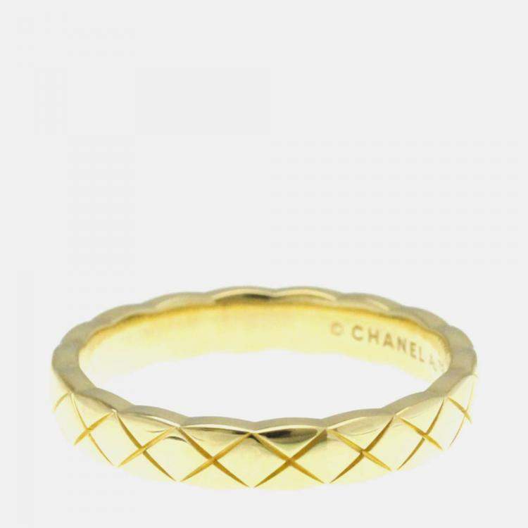 Pre Owned Chanel Coco Crush Mini 18K Yellow Gold Band Ring