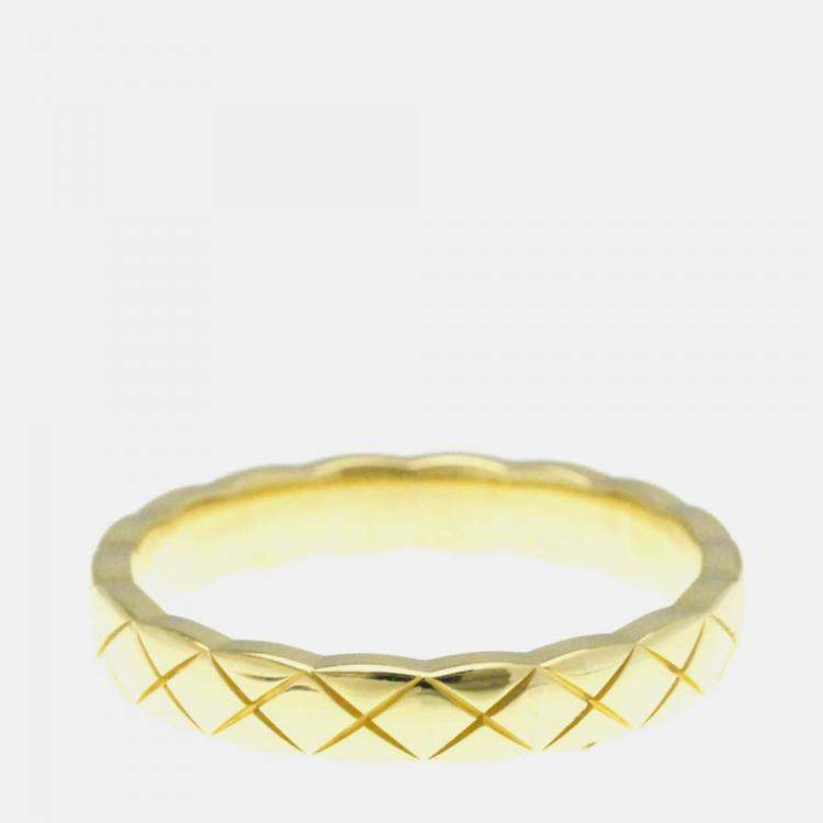 Pre Owned Chanel Coco Crush Mini 18K Yellow Gold Band Ring