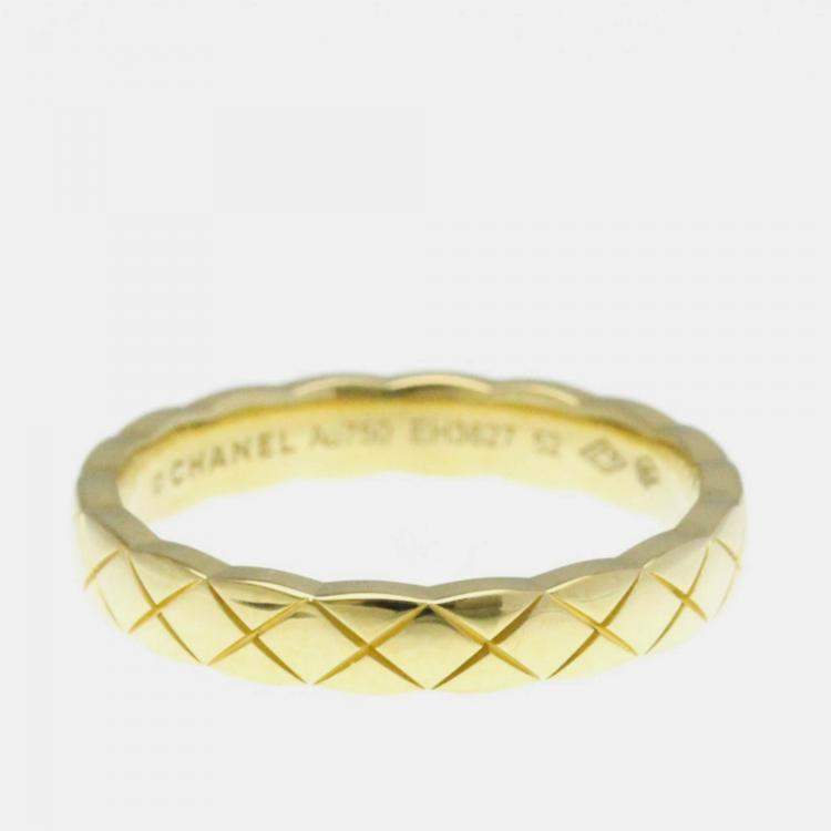 Pre Owned Chanel Coco Crush Mini 18K Yellow Gold Band Ring