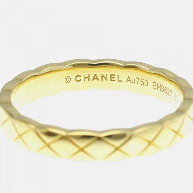 Pre Owned Chanel Coco Crush Mini 18K Yellow Gold Band Ring